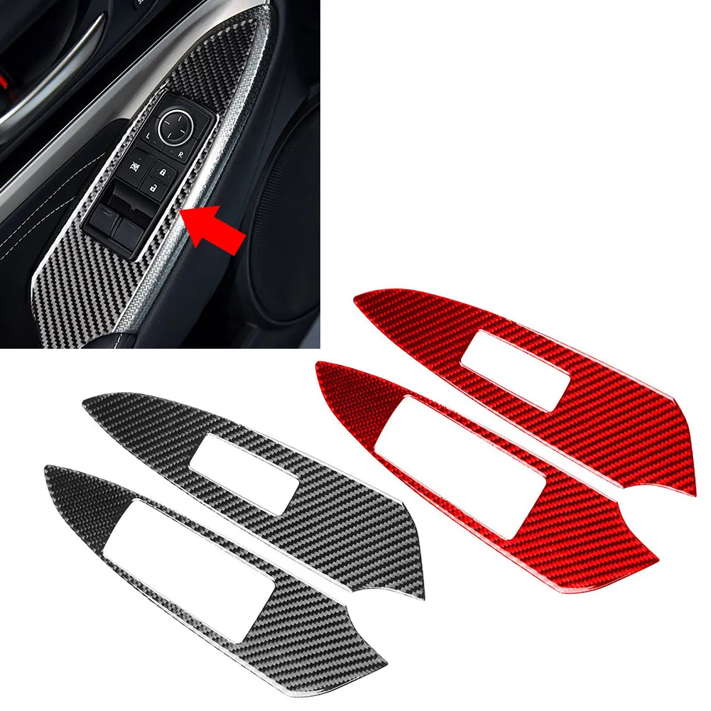 2Pcs LHD Car Window Lift Panel Cover Trim For Lexus RC200t RC300 RC350 RC F Sport 2015-2024