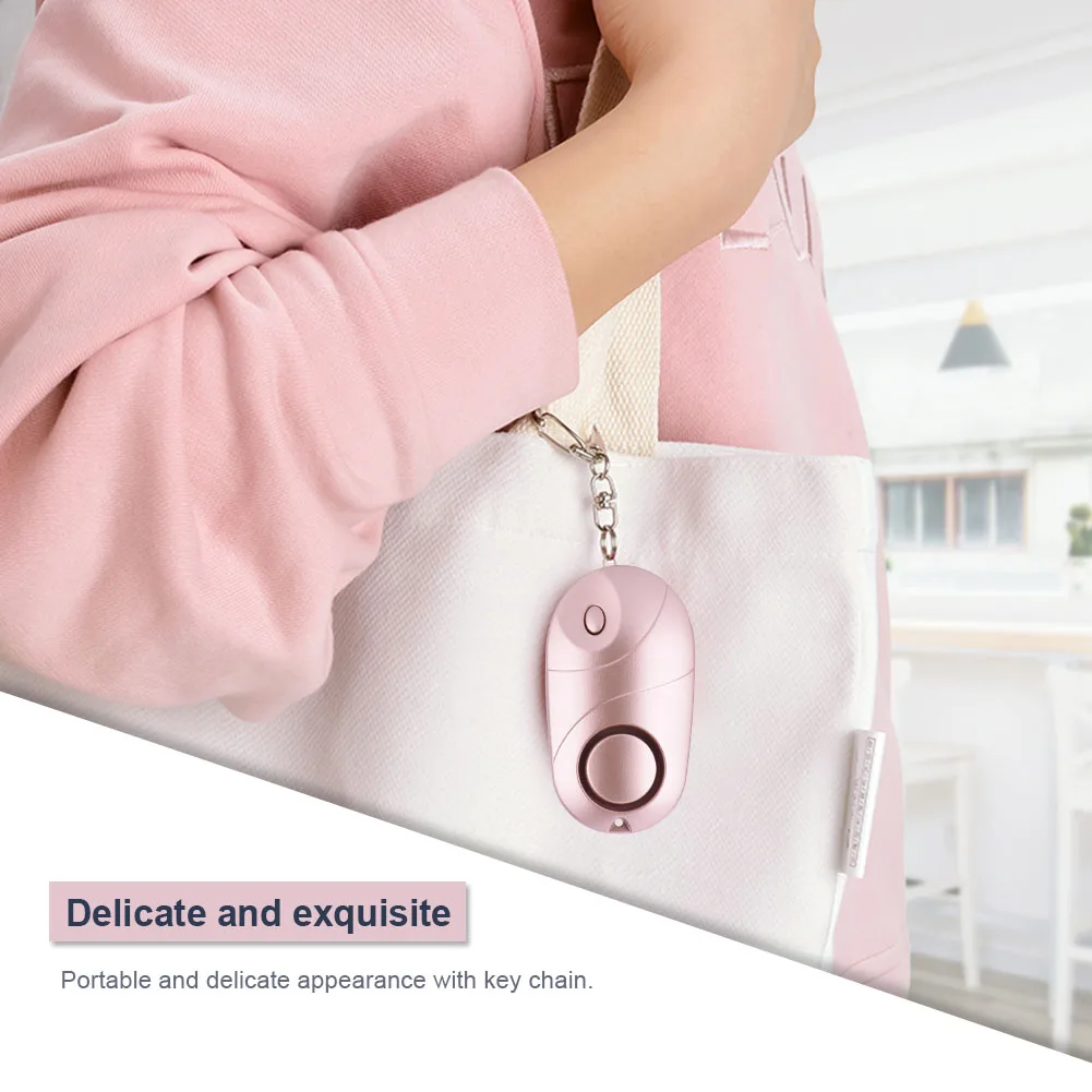 Alarme de segurança Alarme de ataque Alarme de segurança Alarme de autodefesa de emergência Chaveiro LED Luz 130dB