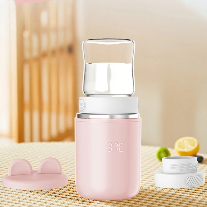 Portable Baby Bottle Warmer Electric Bottle Warmer USB Rechargeable Warmer Lightweight & Travel Friendly for Parents