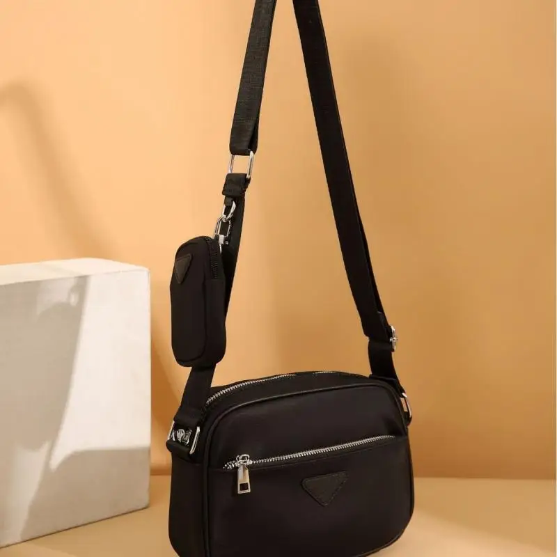 

New Fashion Small Square Bag Unisex Crossbody Bags Shoulder Bags Oxford Polyester Commuter Portable Men Women Black Square Bag