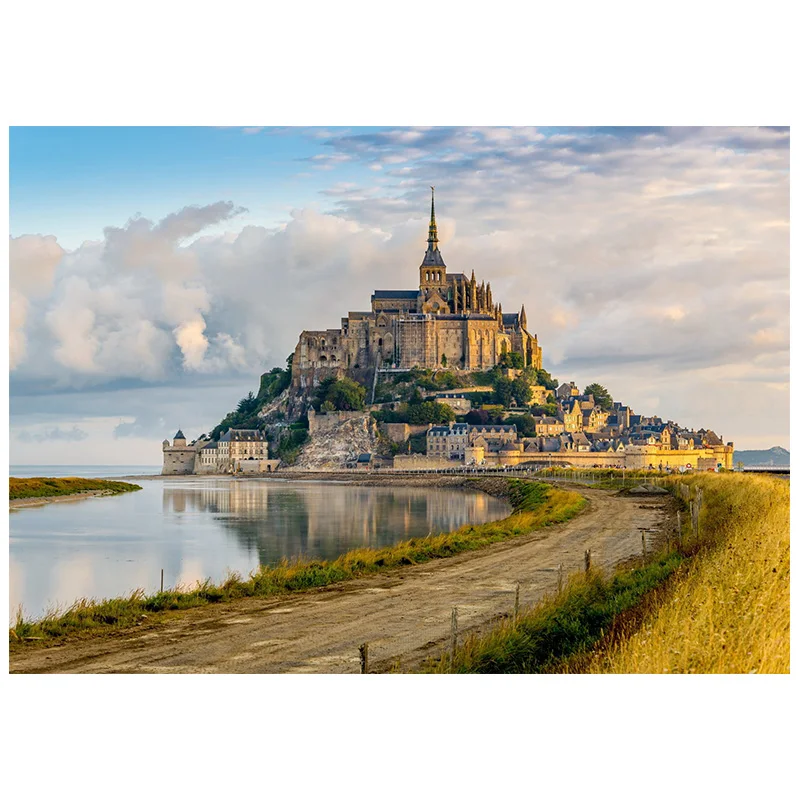 AB Diamond Stone cross stitch Le Mont-Saint-Michel 5D DIY Diamond Embroidery Rhinestone Painting Diamond Brush