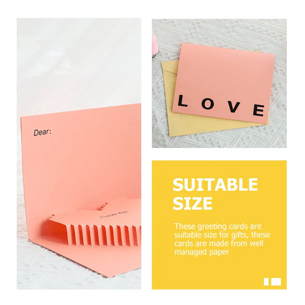 

2 шт. 3D-открытки на День святого Валентина, всплывающие открытки-сердца для нее и него, для дня рождения, годовщины, романтические, с ручной надписью