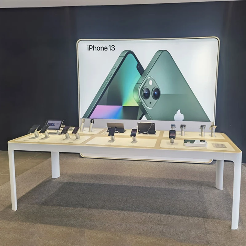 

Высококачественные стеллажи для витрин Apple Store, витрины для мобильных телефонов и столики для цифровых и компьютерных исследований