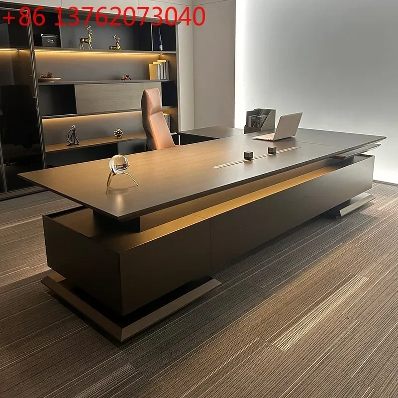 

Light luxury modern simple high-end high-end president's desk boss table