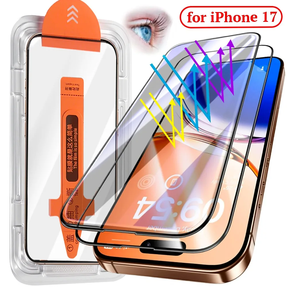 

Easy Installation Anti-Blue Light Tempered Glass for IPhone 17 HD Screen Protector for IPhone 17 Pro Max 17 Air Protective Film