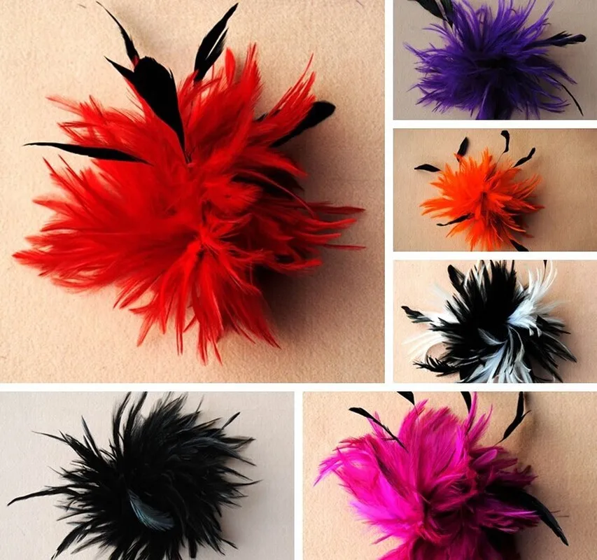 

Hot Wholesale Women Party Wedding Flower Feather Head Hair Clip Barrette Hat Bride Headband Belly Dance Latin Hairpin Headdress