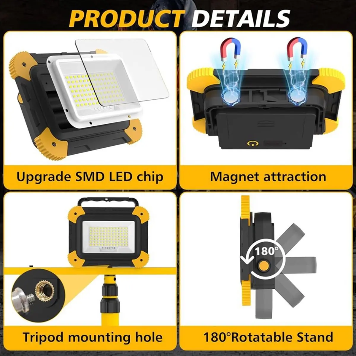 a20z-rechargeable-magnetic-work-light-portable-led-flood-light-battery-powered-cordless-job-sites-lighting-for-outdoor-2pcs