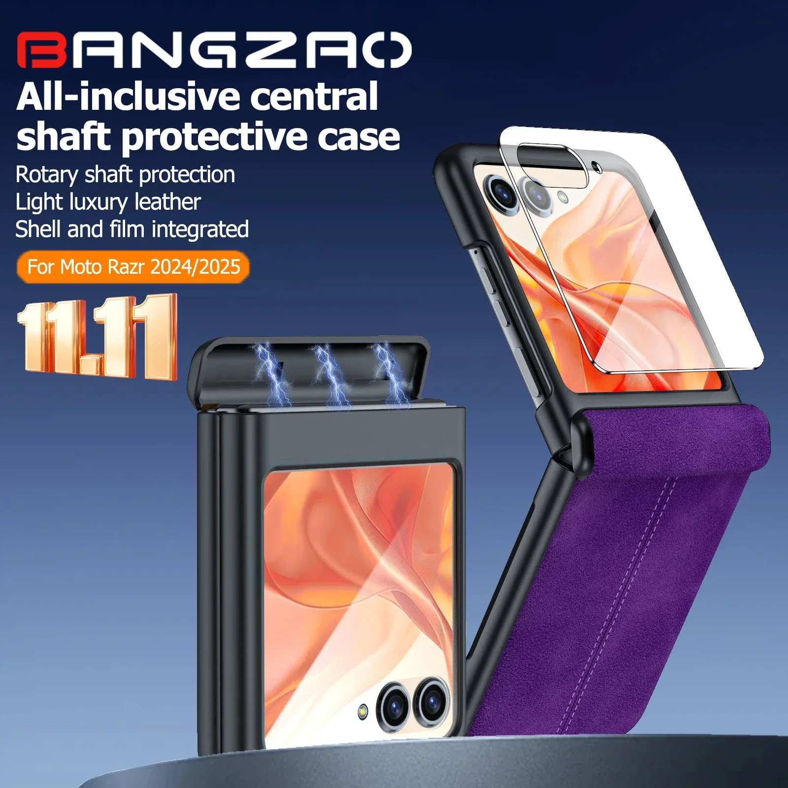 

Глобальный карнавальный фестиваль, чехол Motorola Razr 50/60, с защитой шарниров, интегрированная пленка в виде ракушки, полное покрытие, анти-фиолетовый корпус