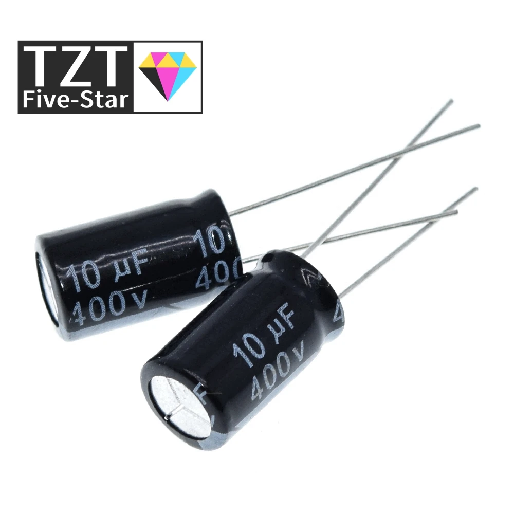 10PCS Higt quality 400V10UF 10*17mm 10UF 400V 10*17 Electrolytic capacitor