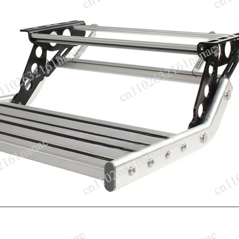 

Folding Trailer Step Pedal, Aluminum Alloy Single Layer Manual Retractable Welcome Footrest