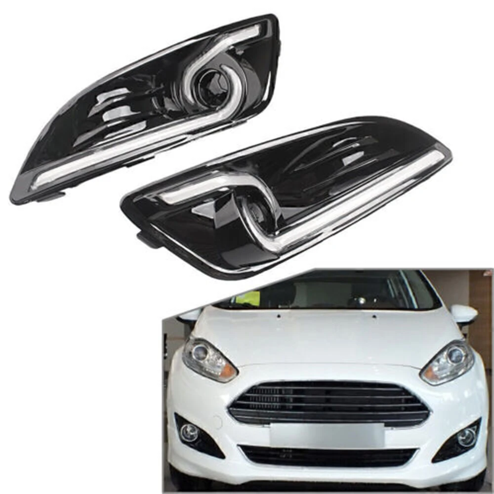 

Fiesta Daylight LED Fog Driving Turn Signal Daytime Running Light For Ford Fiesta DRL 2013-2016 Accessories Auto Exterior Parts