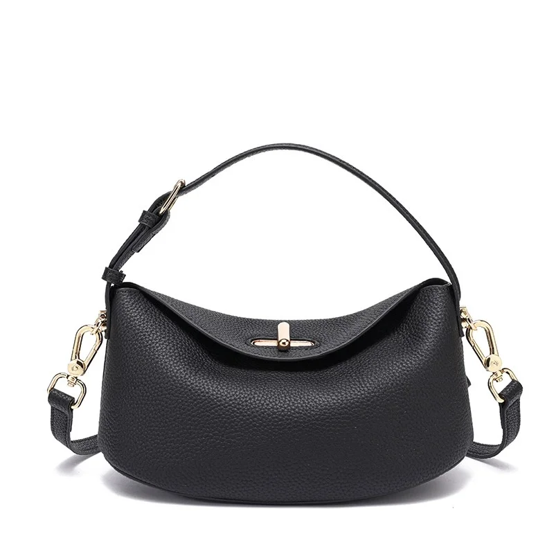 Women's Genuine Grade Leather Handbag High Quality Fashion Soft Cowhide Leather Ladies Shoulder Crossbody Bag Female Box Bag New