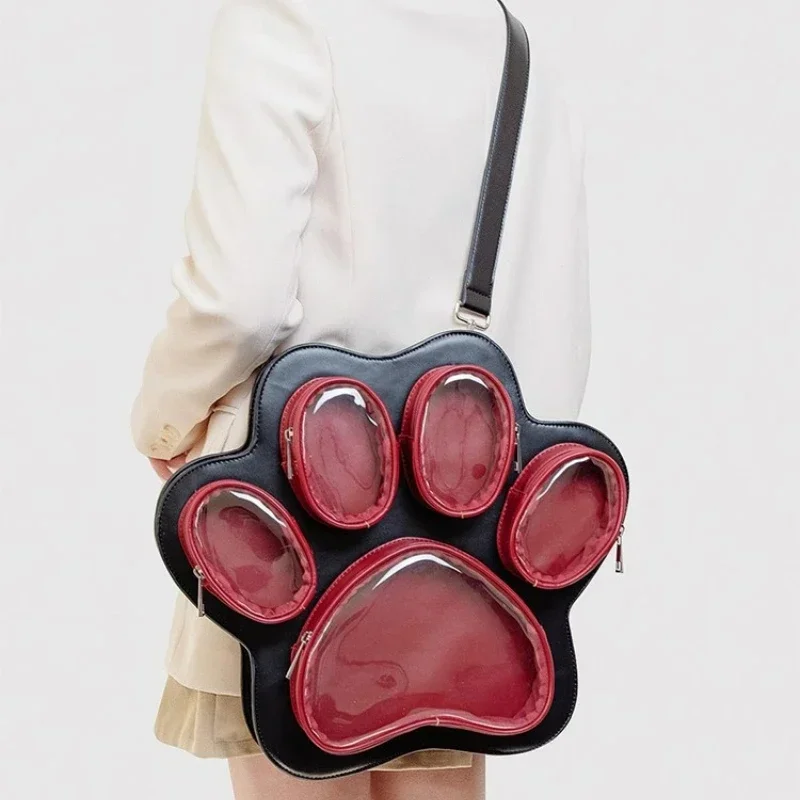 

Hot Cool High Capacity Backpack Cute Cat Paw Ita Mochila Crossbody Bag Sweet Cool Girls Mochilas Mujer Japanese Bags for Woman