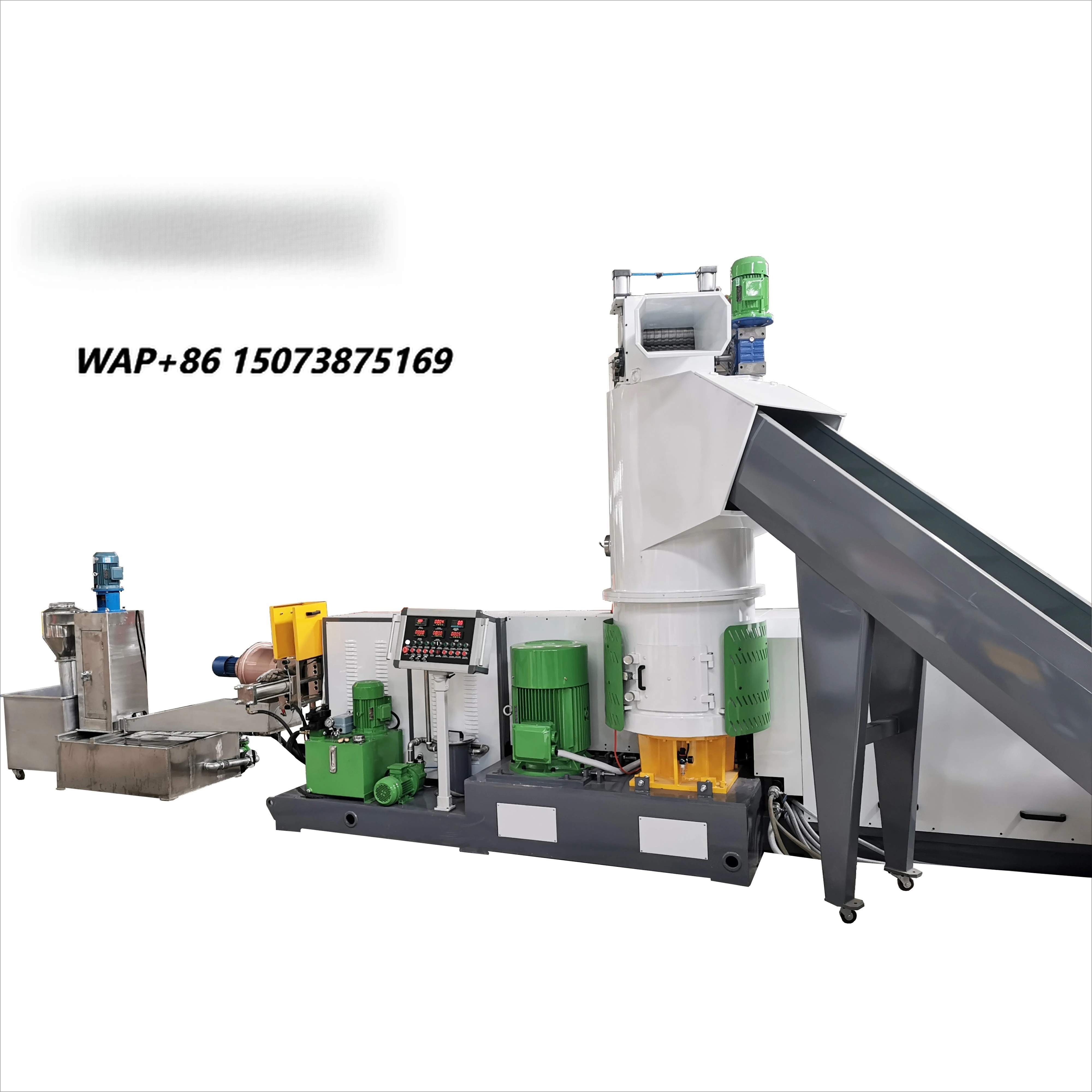 Multi-functional Fully Automatic FOSITA Single Screw Plastic Granulator Machine PP/HDPE Woven/Jumbo Bags Recycling System PLC