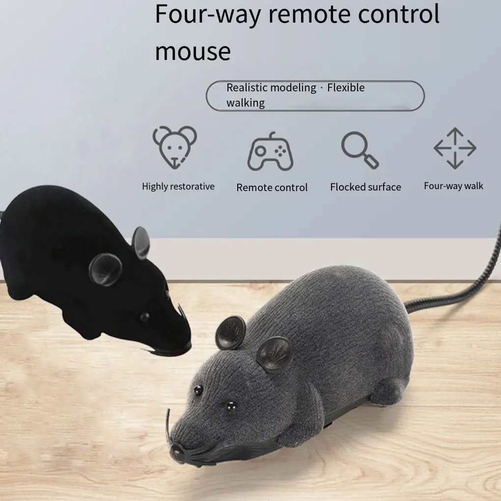 Robotic Mouse Cat Toy RC Mouse Cat Toy Battery Powered Mouse Cat Toy Mimics Motion Of Real Prey Fun Interactive Play