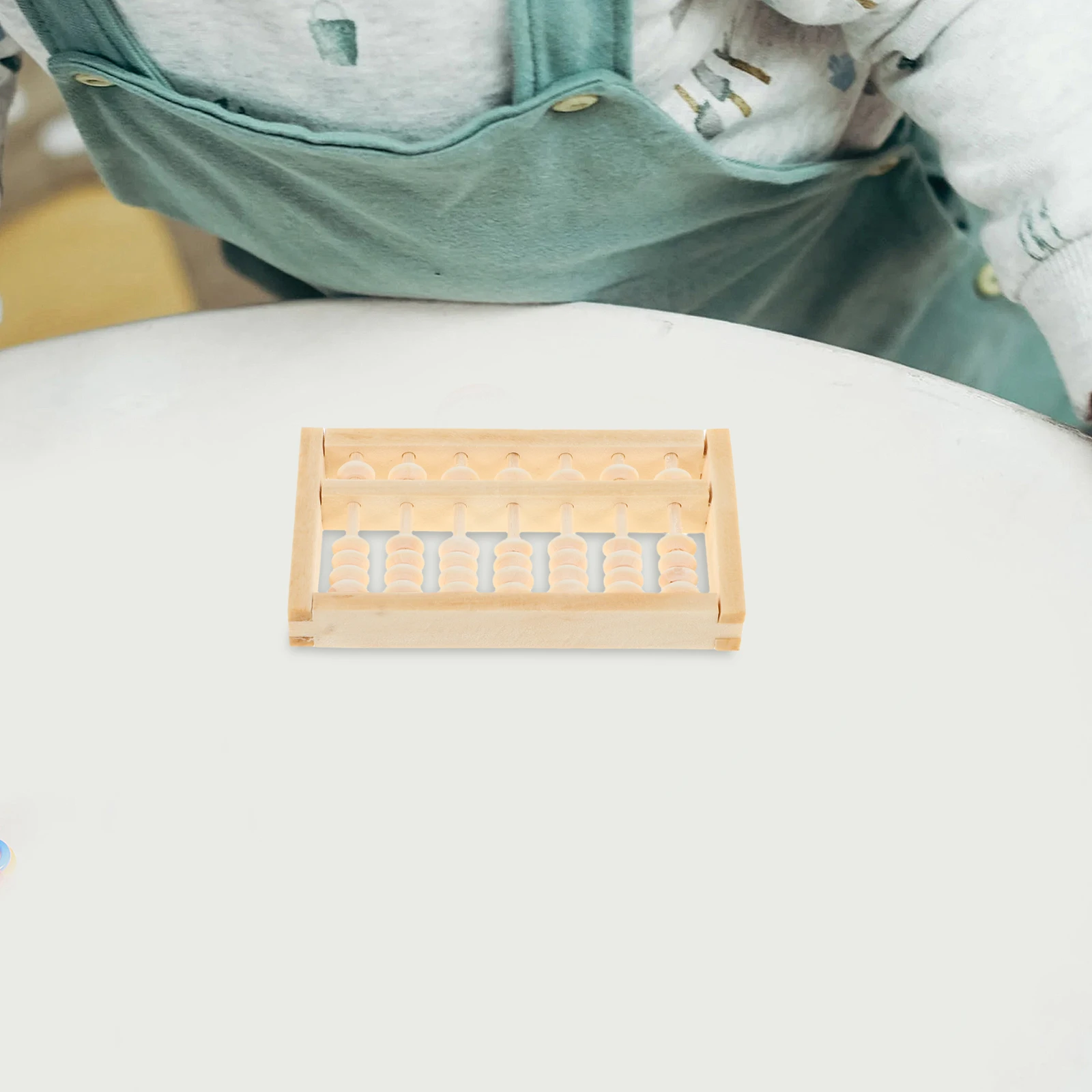 Ábaco de madera Mini herramienta de conteo Retro niños aprendizaje de matemáticas Feng Shui accesorios de fotografía juguete aritmético pequeñas cuentas primero