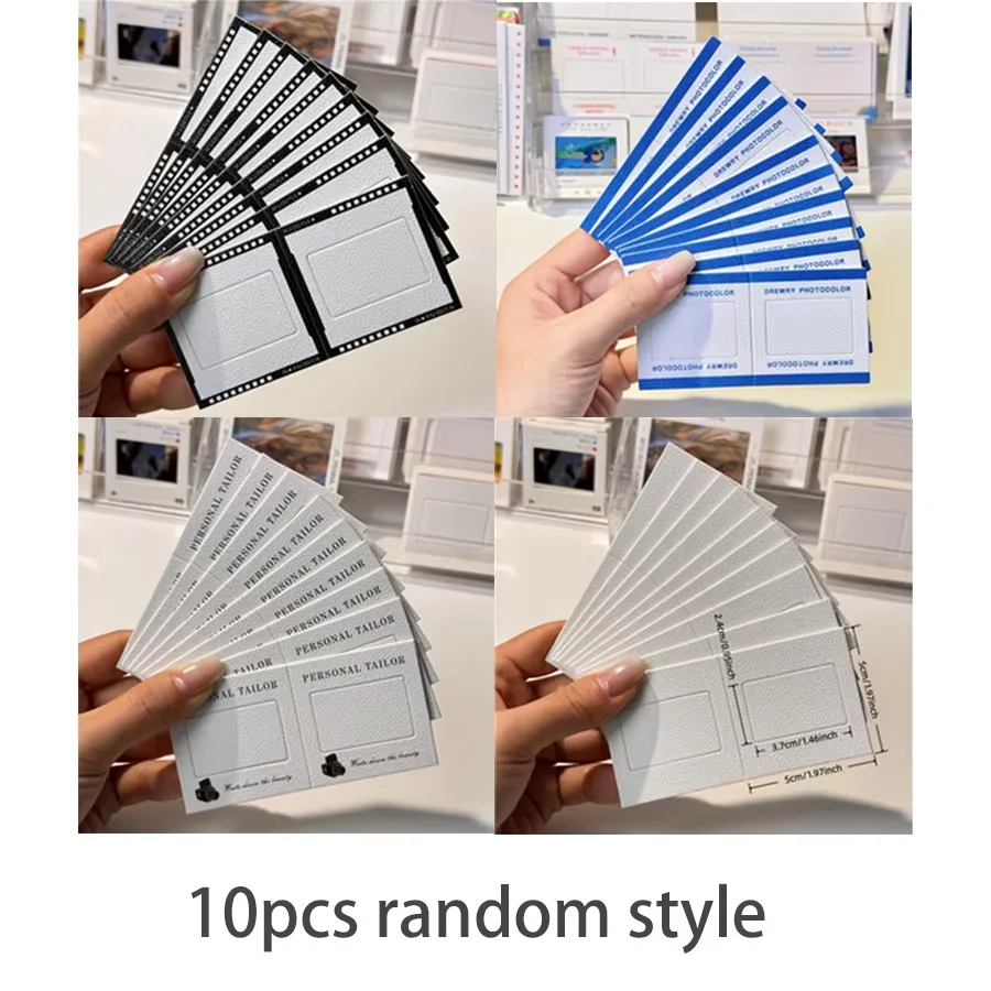 10pcs Inverted Film Frame /5pcs Mini Photo Protector, Paper Film Bookmark Light and Shadow ID Card Holder Decoration