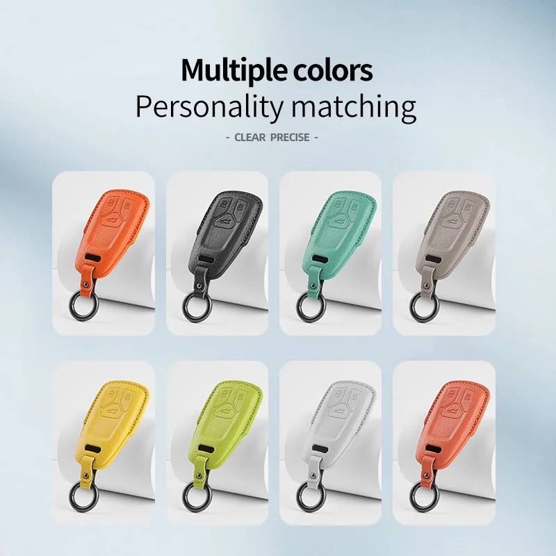 جديد جلد الغنم مفتاح السيارة حماية قذيفة F لأودي A4 B9 A5 Q5 Q7 8 واط S4 S5 TT 8S RS TFSI السيارات مفتاح الملحقات #2