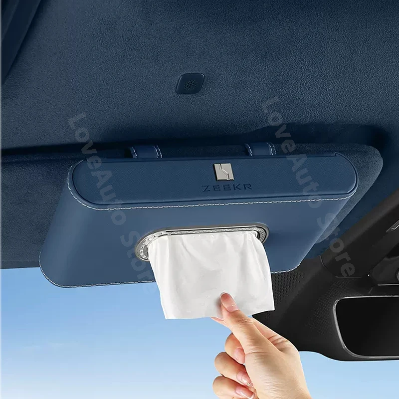 

For Zeekr 001 009 X 2022 2023 2024 Car Suspension Tissue Box Paper Box Multi-functional Interior Accessories Cover