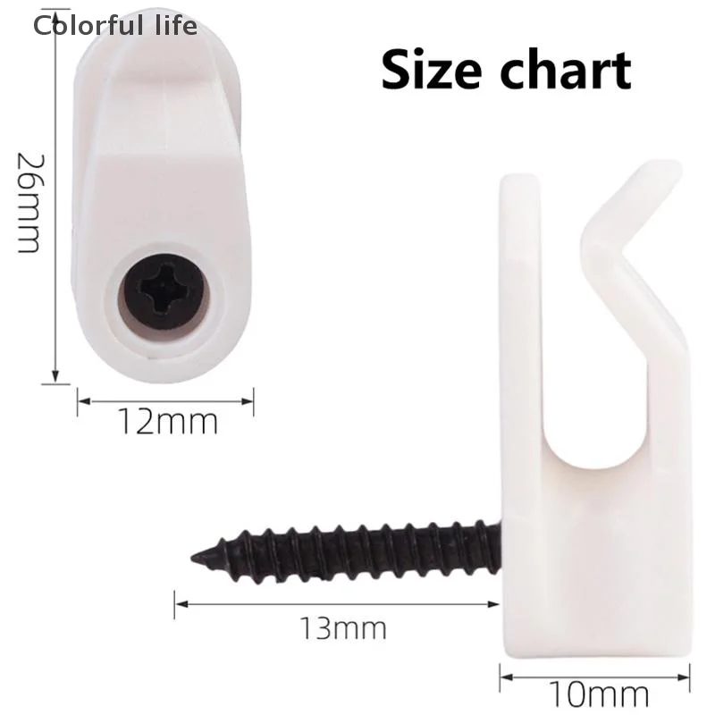 Rust-Resistant Screw-In Clips for Outdoor String Lights; Also Suitable for Plant Baskets; Pack of 20
