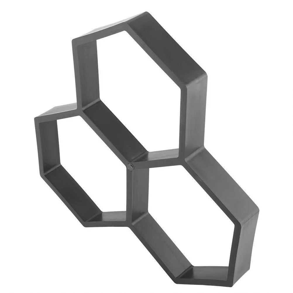 

2Pcs Hexagon Cement Floor Tile Mold for Path Paving Garden Decorative Stone DIY Concrete Forms Reusable Plastic Landscape Edging