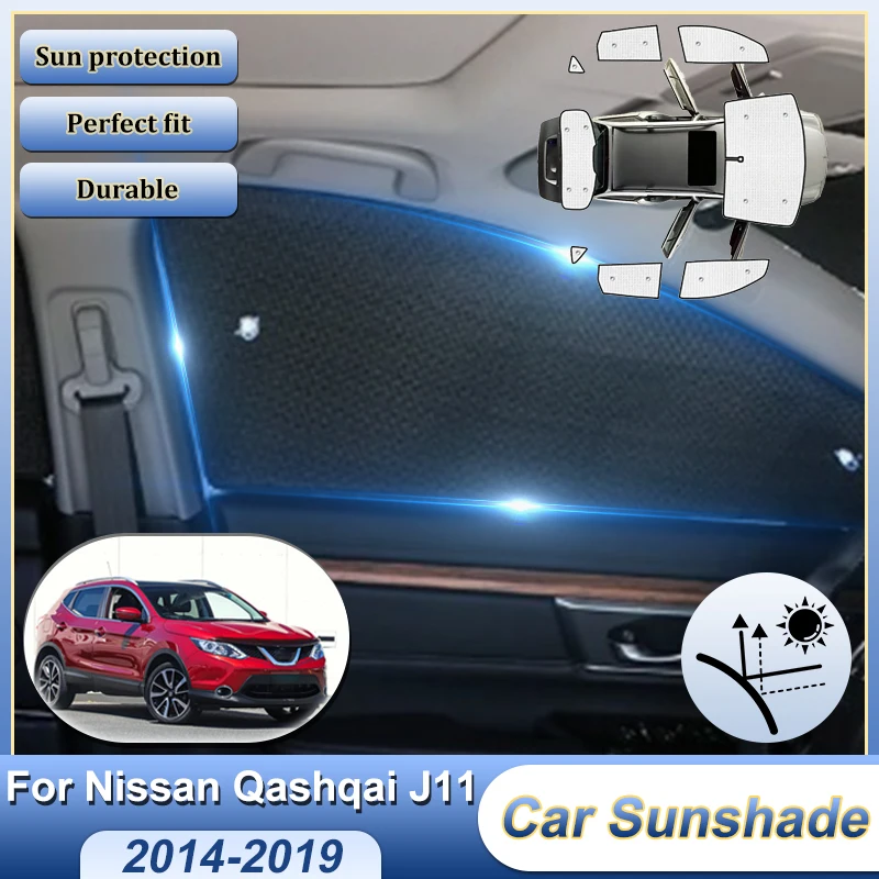 

Sun Shade For Nissan Qashqai J11 Accessories 2014-2016 2017 2018 2019 Car Window Sun Protection Heat Insulating Anti-UV Visors
