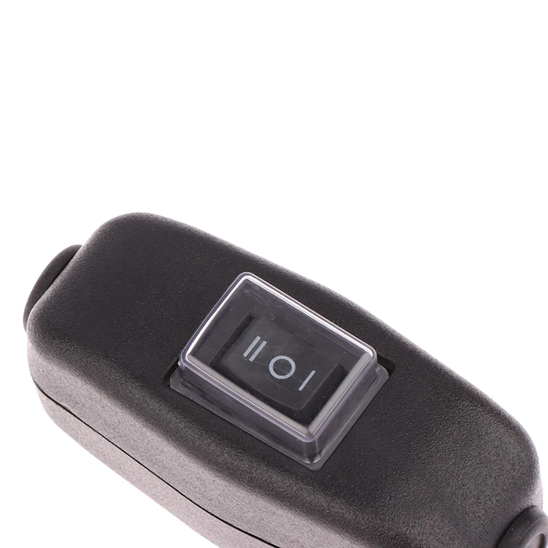 1pcs Inline Cable Cord Rocker Switch Waterproof IP65 Dustproof Max AC100~250V 6A On/Off LED Indicator