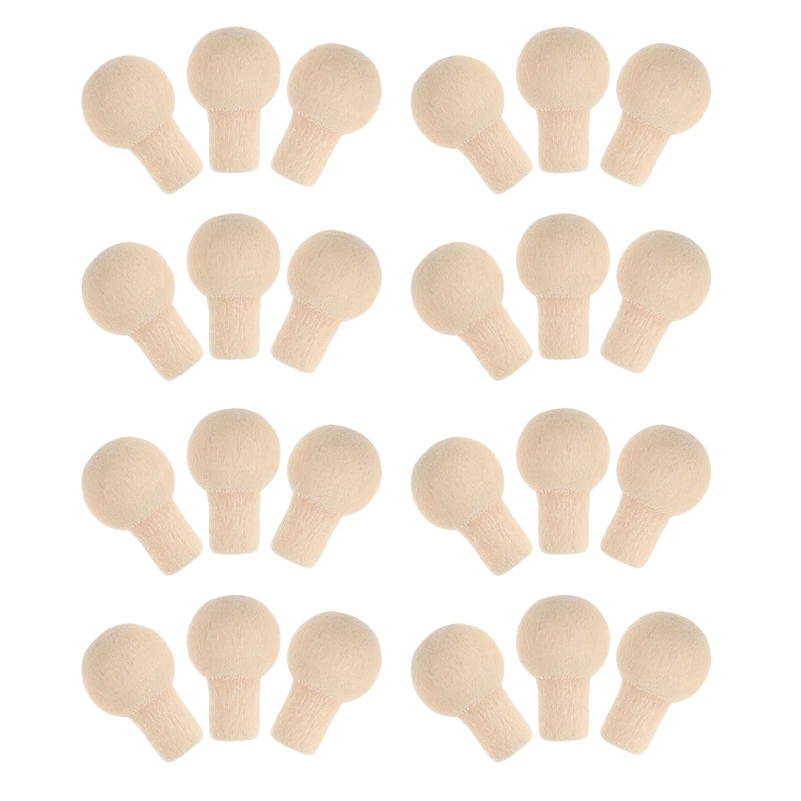 

24 Pcs Models Drawer Door Handle Mini House Ornaments Furniture Handles Miniature Decorate Tiny Wood Knobs Accessories