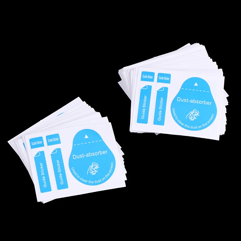 20/50pcs Dust Removal Screen Cleaning Tool 3 in 1 Dust-absorber + Guide Sticker