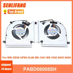 PABD08008SH N453 N454 Laptop GPU Cooling Fan CPU Cooler New For MSI GE66 GP66 GL66 MS-1541 MS-1542