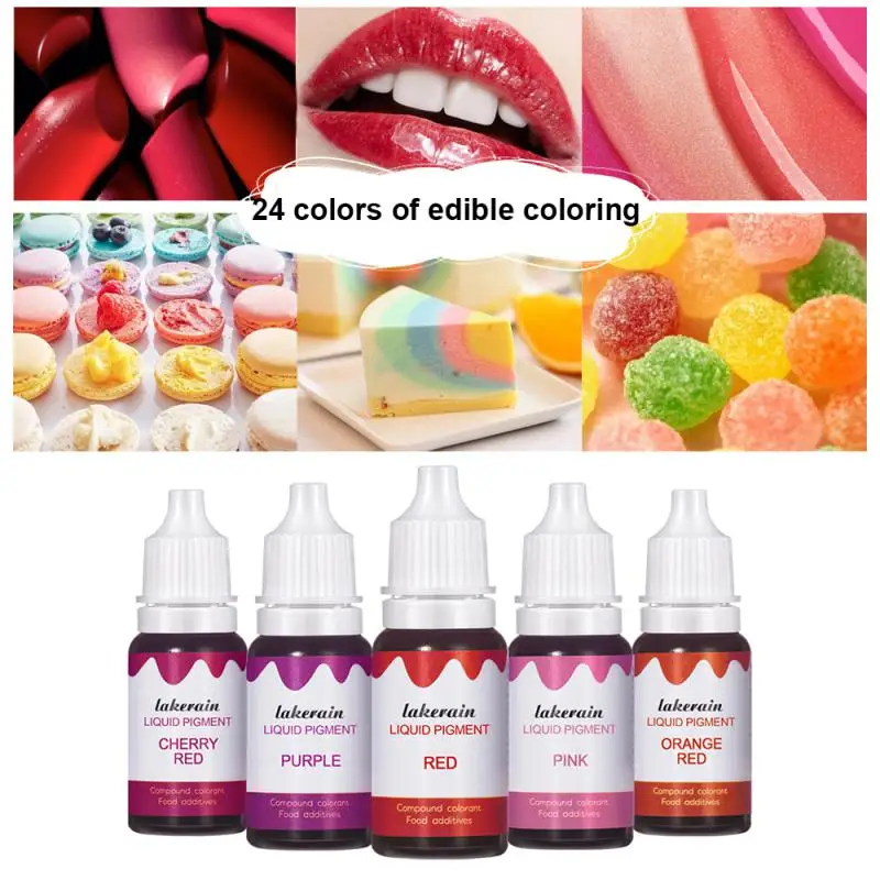 Colors Liquid Pigment Diffusion Pigment Handmade Epoxy Resin Pigment Liquid Dye Ink Lip Gloss Lipstick Cake Candy Making