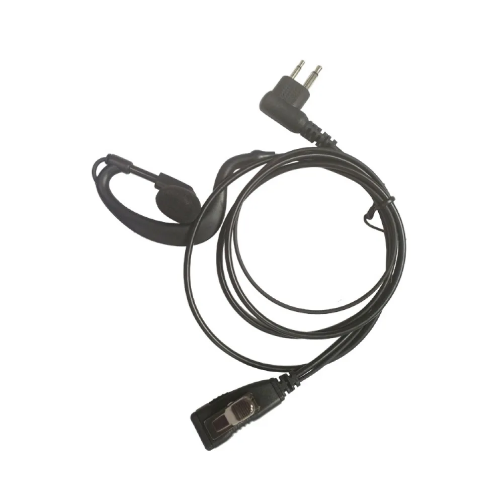 M Plug Headset with PTT Button Intercom Accessories for MTLA Walkie-talkie Ear-Hook Type Earphone with Mount Clip