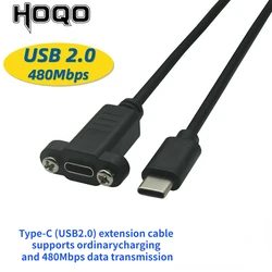 USB Type c Male to Female Extension Cable with Panel Mount Screw,USB C female to Male extending Wire Extender Data Cord