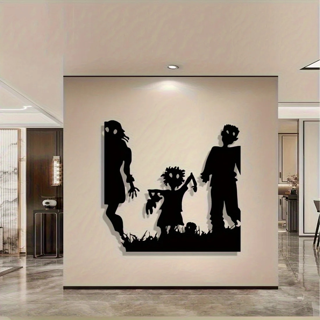 Decoración gótica de metal de Halloween | Silueta de bruja/gato/araña, diseño de rama, regalo de Halloween y Navidad, decoración de patio/patio