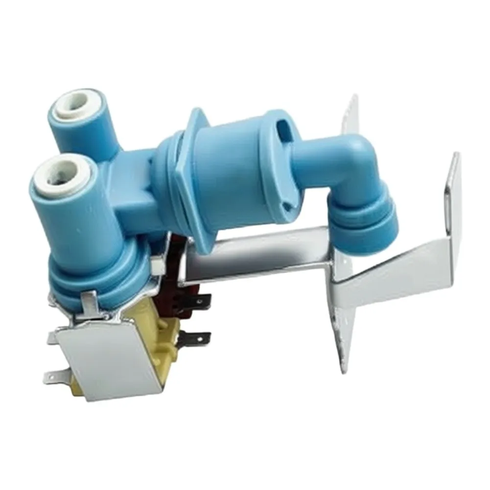 W10420083 For Refrigerator Water Inlet Valve 110V Dual Outlet 5/16 inch Quick Connector 3/16 inch and 1/4 inch Terminals