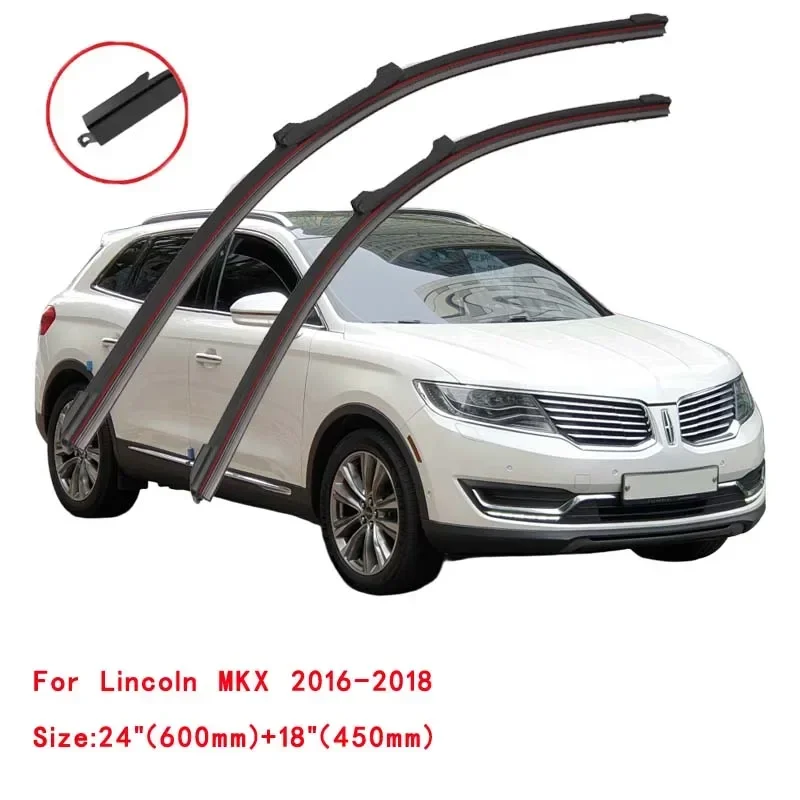 For Lincoln MKX 2007-2018 Car Windshield Wiper Blade Front Windscreen Brushes Washer Accessories Cleaning Replacement Parts