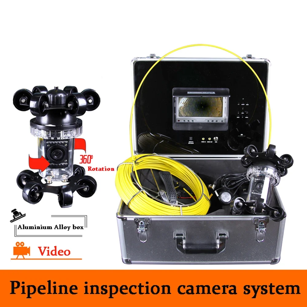 1Set 360° Industrial Endoscope Underwater Camera Sewer Pipe Inspection System DVR Recorder Pipeline Surveillance Fishing Camera