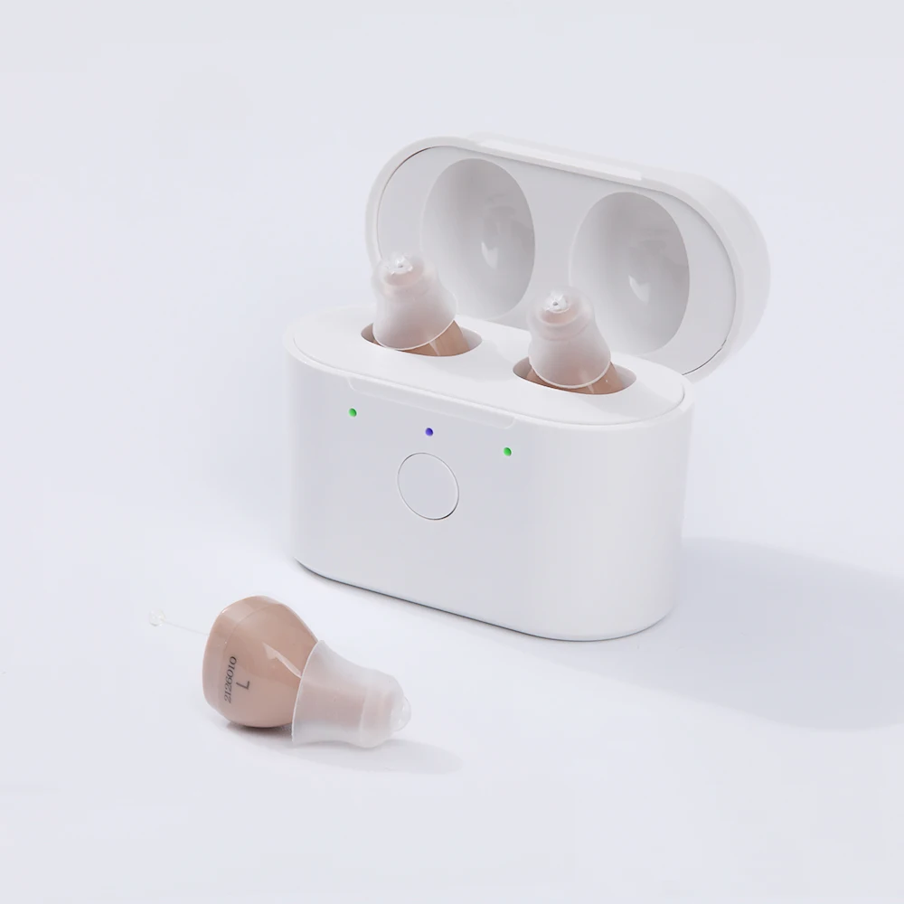 2023 Best Rechargeable Hearing Aids Invisible For Deafness  Elderly Adjustable Micro Wireless Hearing Aid Sound Amplifier