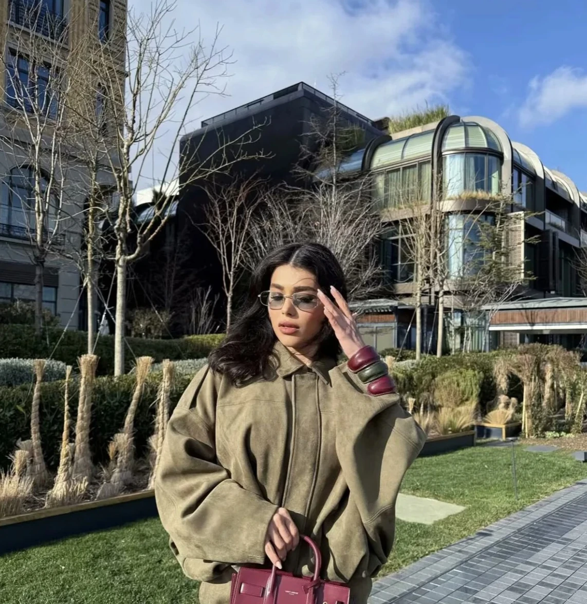 

Women's Elegant Turn Down Collar Long Sleeve Loose Coat Vintage Chic Outerwear Jacket Fashion Female Tops Casual Comfort Autumn