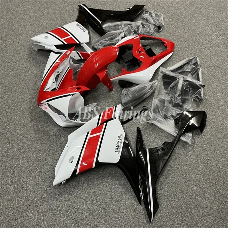 4Gifts New ABS Motorcycle Bike Fairings Kit Fit For YAMAHA R1 2007 2008 07 08 Bodywork Set White Red