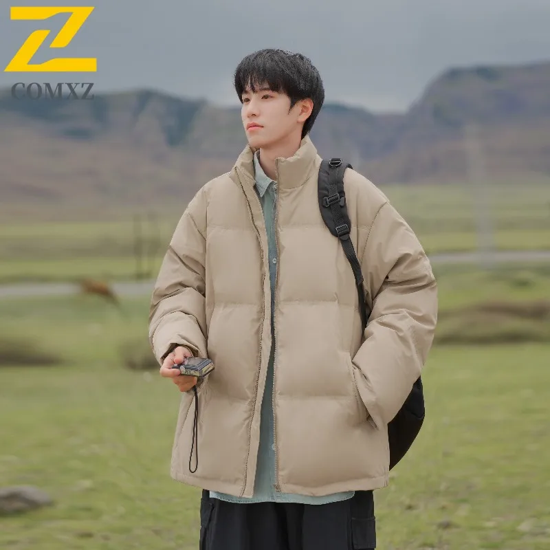 

COMXZ Men Padded Jacket Fashion Daily Walk Warm Texture Travel Classic Parker Coat Street Leisure High Quality Puffer Jackets