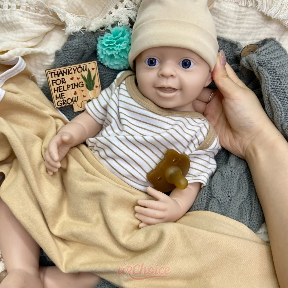 18inch Adorable Silicone Reborn Doll Handmade Realistic Weighted Body Soft Touch Newborn Doll for Collectors Art Enthusiasts