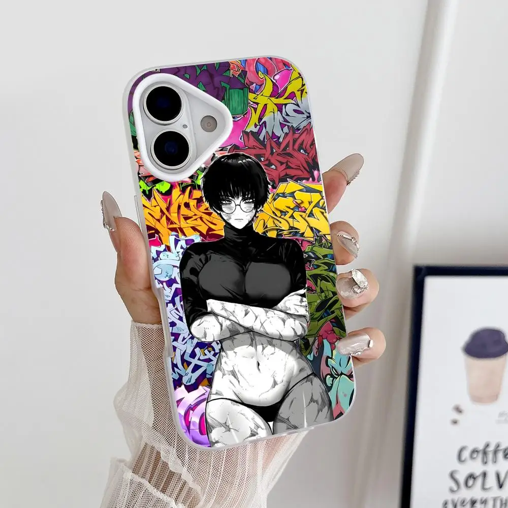 

Jujutsu Kaisen Maki Zenin Jelly Double layer White Mobile Phone Case for iPhone 17 16 15 14 13 12 11 Air Pro Max Plus Protective