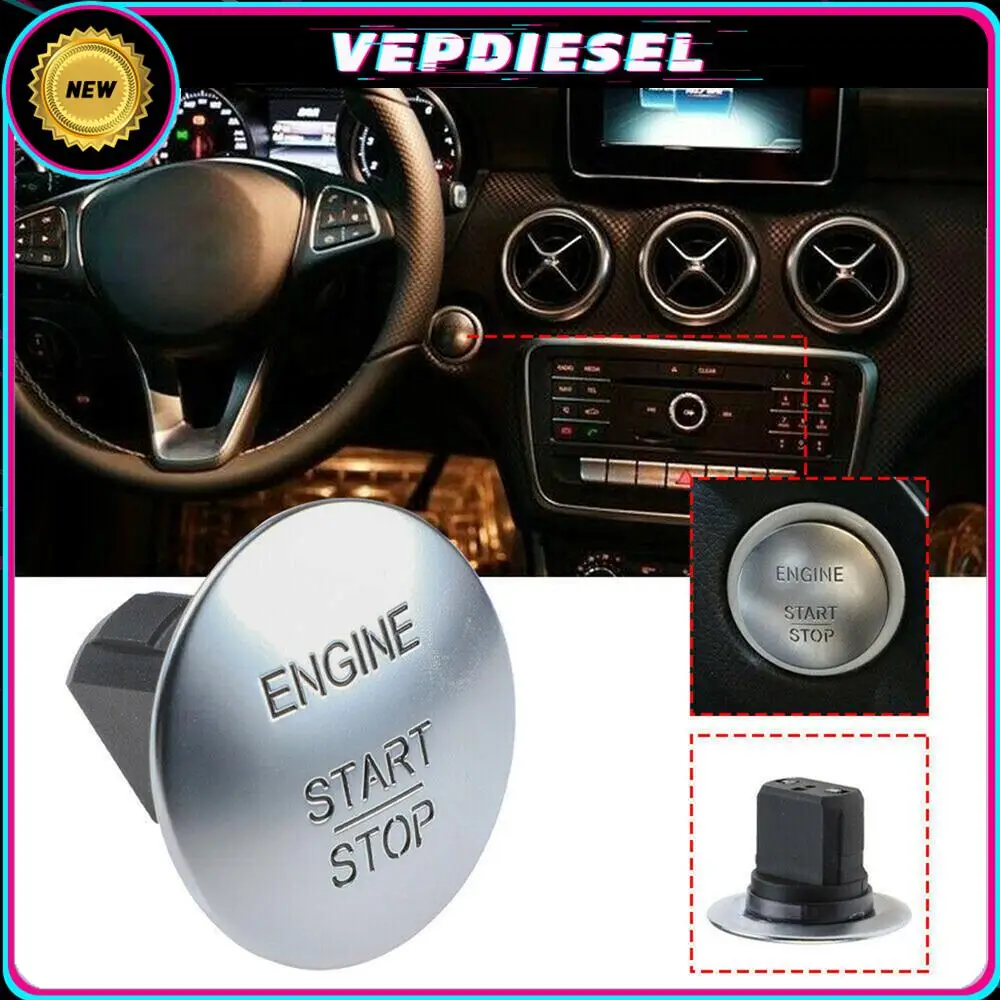 1pc Engine Start Stop Switch Button 2215450714 221-545-07-14 33161207 For Mercedes-Benz CL550 CLS350 E350 GLK350 ML350 2010-2014