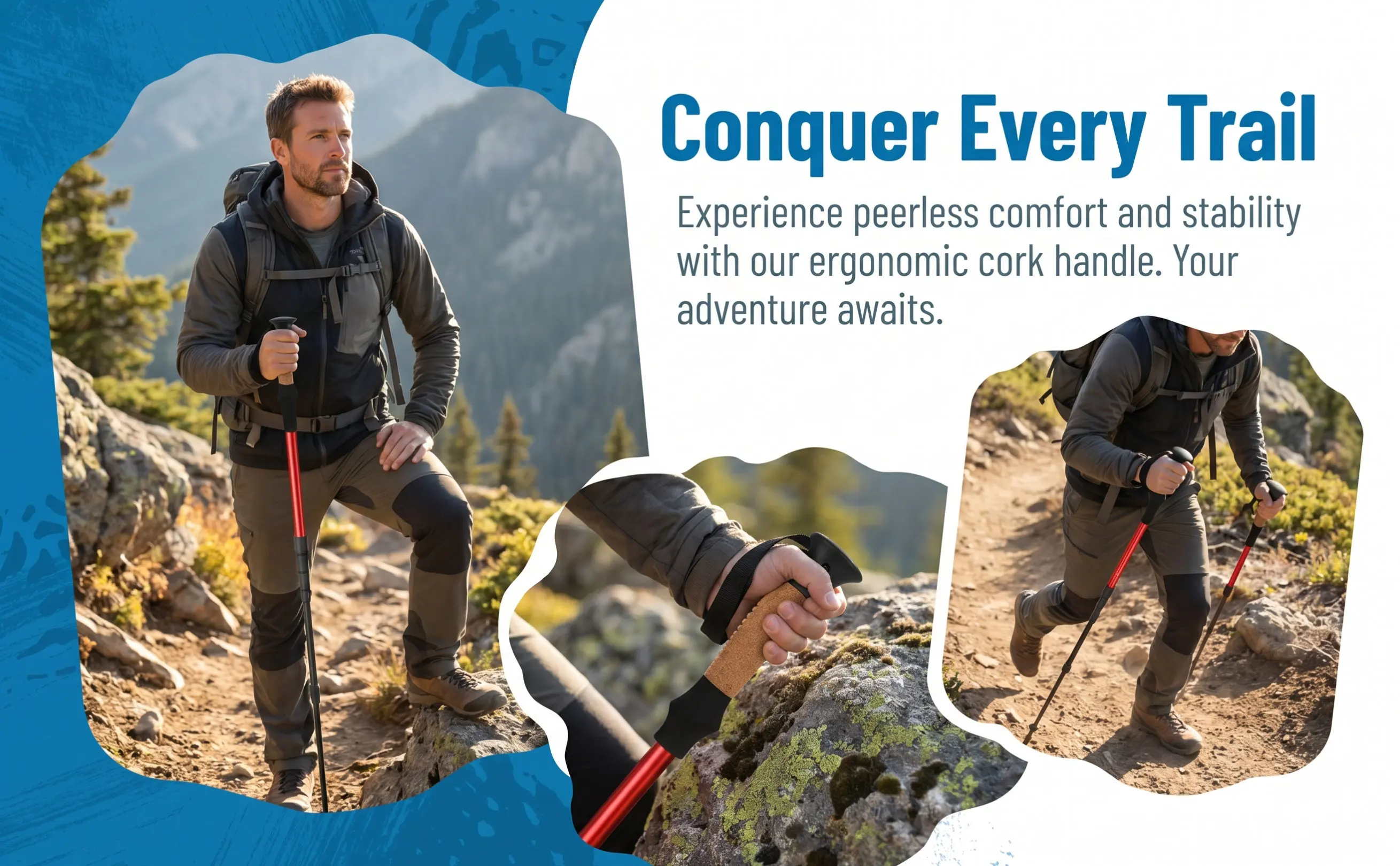 Wrist Straps Replacement Trekking Pole - Poignée de remplacement pour bâton de