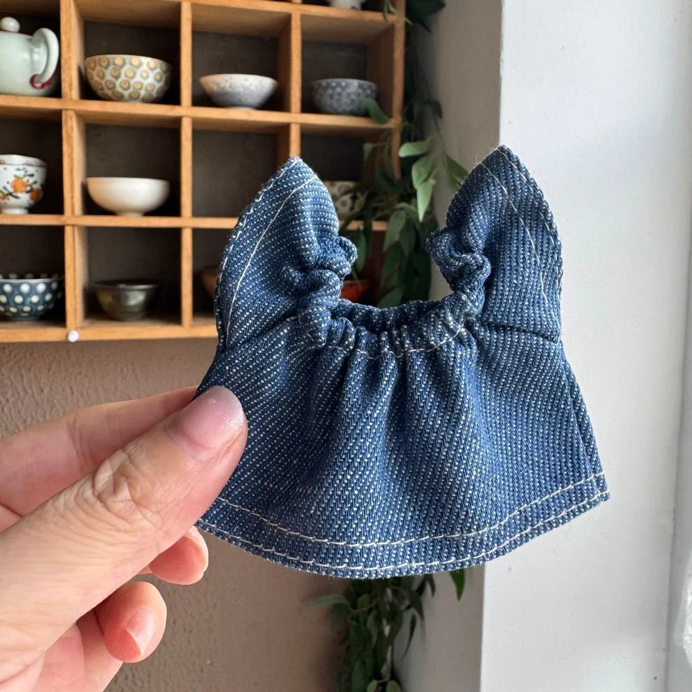 عارضة الفراولة دمية اللباس الملابس أزياء الكرز لطيف دمية الجينز اللباس لطيف الأزرق Kawaii البسيطة دمية تنورة أفخم الدمى