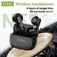HTC NE51 Bluetooth Earphones TWS Sport Wireless Headphones Long Life with Mic In-Ear Earbuds AI Translator Earbuds