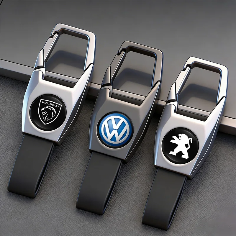 Chaveiros com logotipo de carro, chaveiro de liga de zinco de alta qualidade para Peugeot, VW GTI, Polo, Golf MK7, Passat B6, B8, Tiguan, ID.3, Jetta, T-ROC, CC.