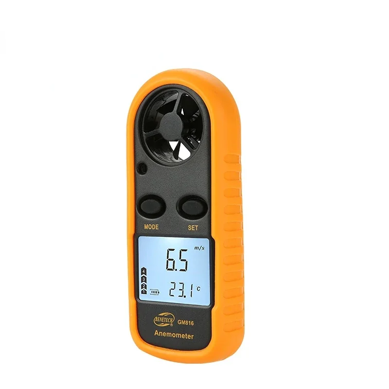 

GM816 Digital Anemometer Wind Speed Mini Air Velocity Airflow Temperature with LCD Backlight Wind Speed Meter