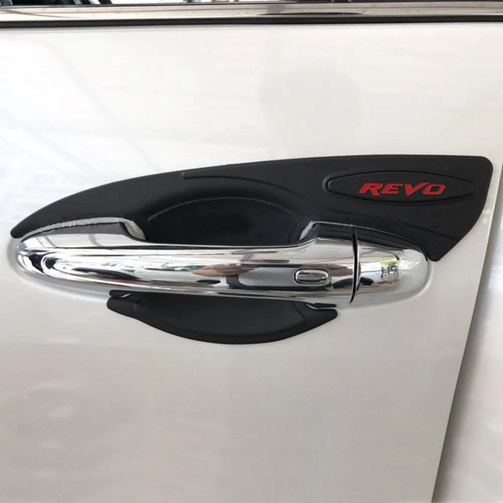 Manija de inserción de puerta de protección para Toyota Hilux REVO, cubierta de tazón, piezas de automóviles, ABS, negro mate, accesorios de coche,